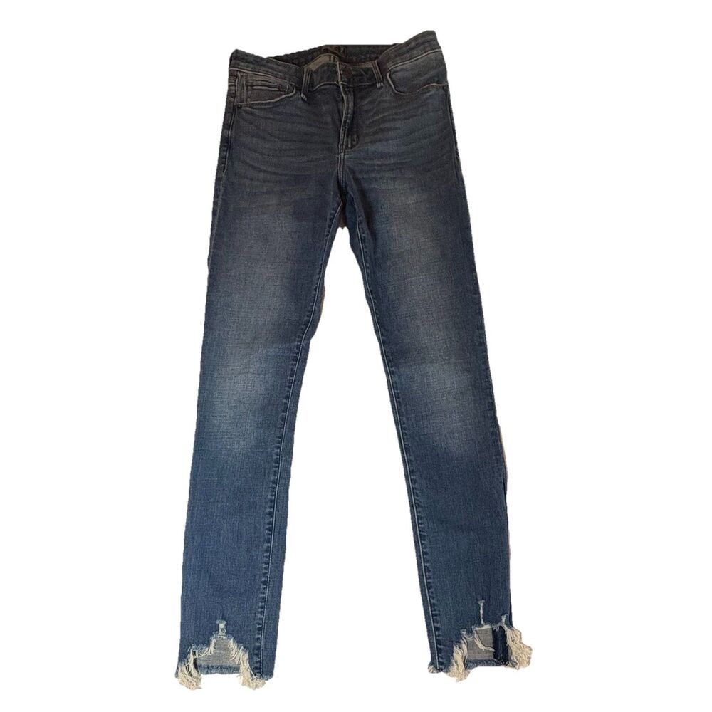 Abercrombie & Fitch Women’s Super Skinny Ankle Mid Rise Raw Hem Jeans 28/6L